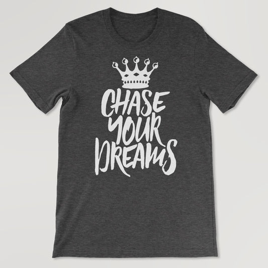 Your story harrogate unisex crew neck T-shirt, short sleeves with chase your dreams design.