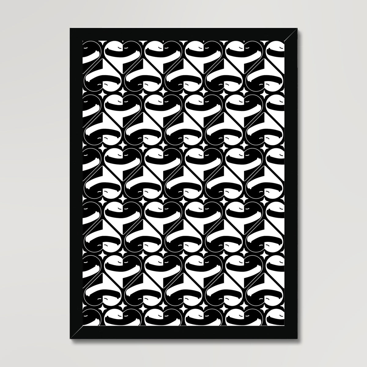 Your story harrogate graphic available as a print with or without a frame. Graphic shows love and equality version two graphic. The graphic shows repeat pattern in black and white.