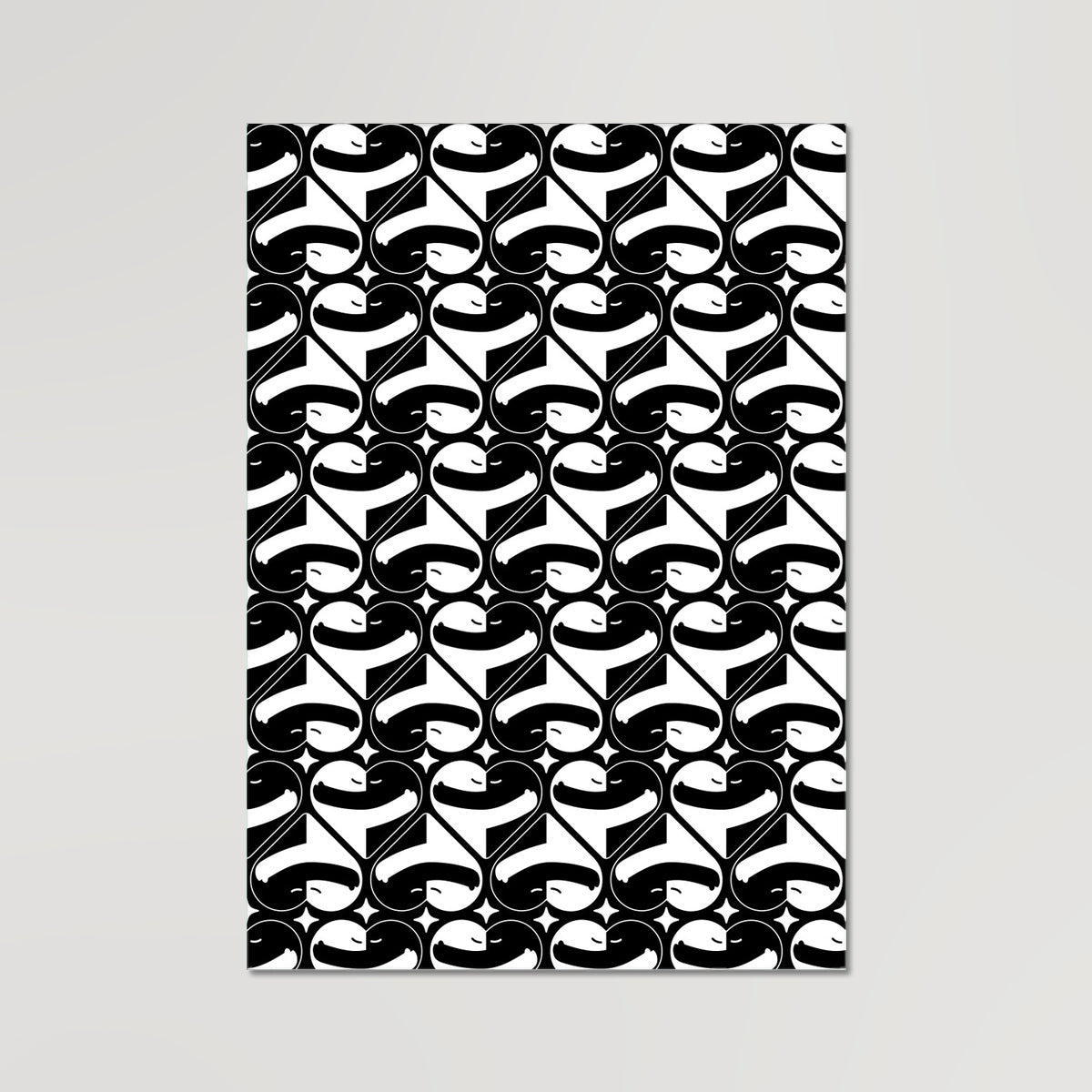 Your story harrogate graphic available as a print with or without a frame. Graphic shows love and equality version two graphic. The graphic shows repeat pattern in black and white.