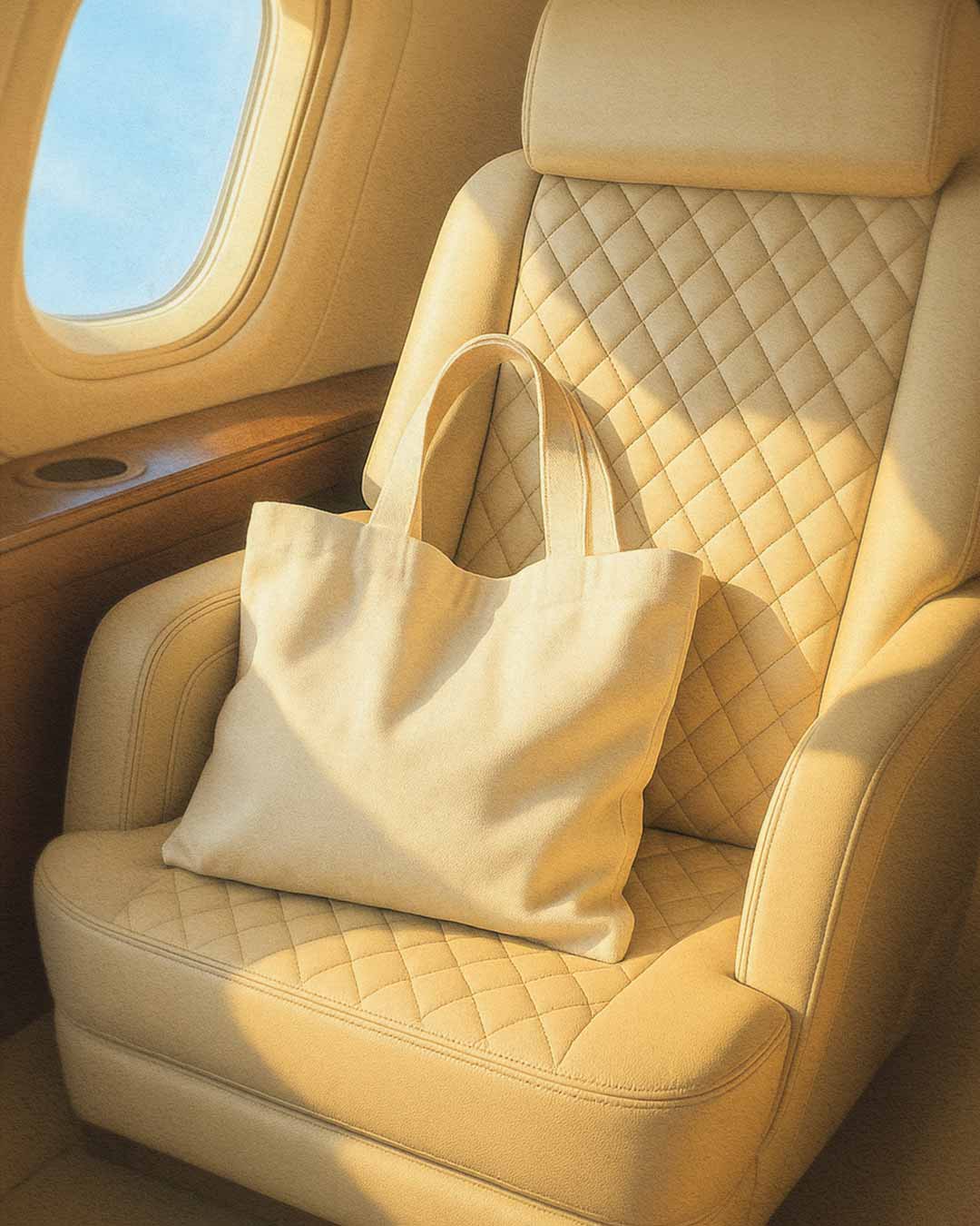 Image shows Quindie Your Story creative collaboration opportunity. Luxury first class seat on an aeroplane, watch this space.