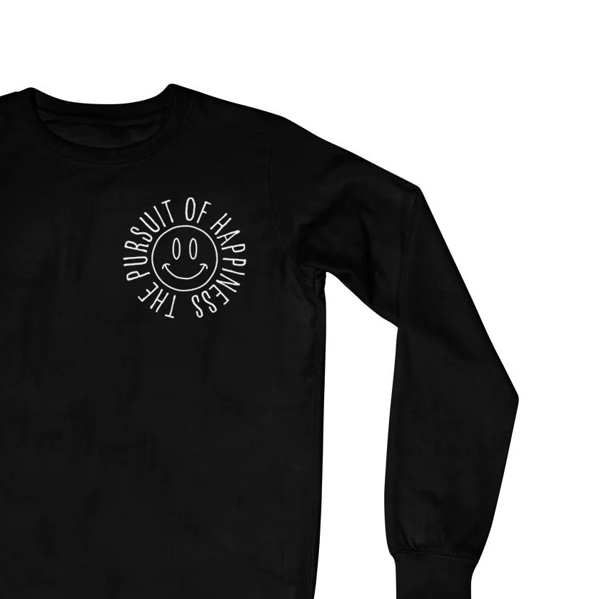 Your story harrogate classic unisex crew-neck sweatshirt. Set-in sleeves and a high cotton count with the pursuit of happiness design.