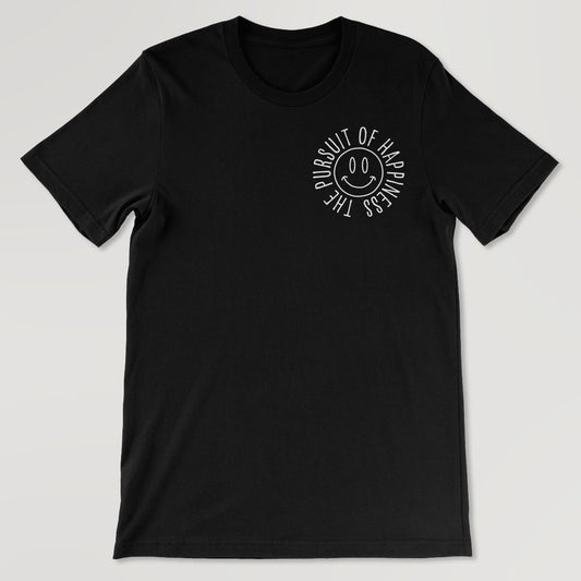 Your story harrogate unisex crew neck T-shirt, short sleeves with the pursuit of happiness design.