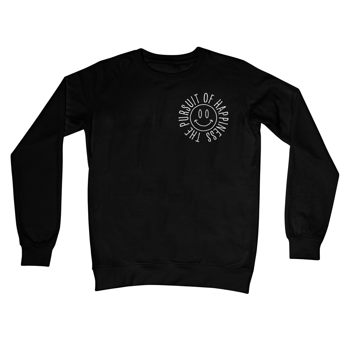 Your story harrogate classic unisex crew-neck sweatshirt. Set-in sleeves and a high cotton count with the pursuit of happiness design.