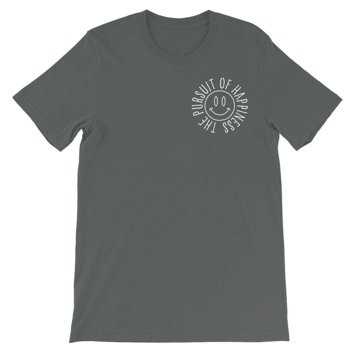 Your story harrogate unisex crew neck T-shirt, short sleeves with the pursuit of happiness design.