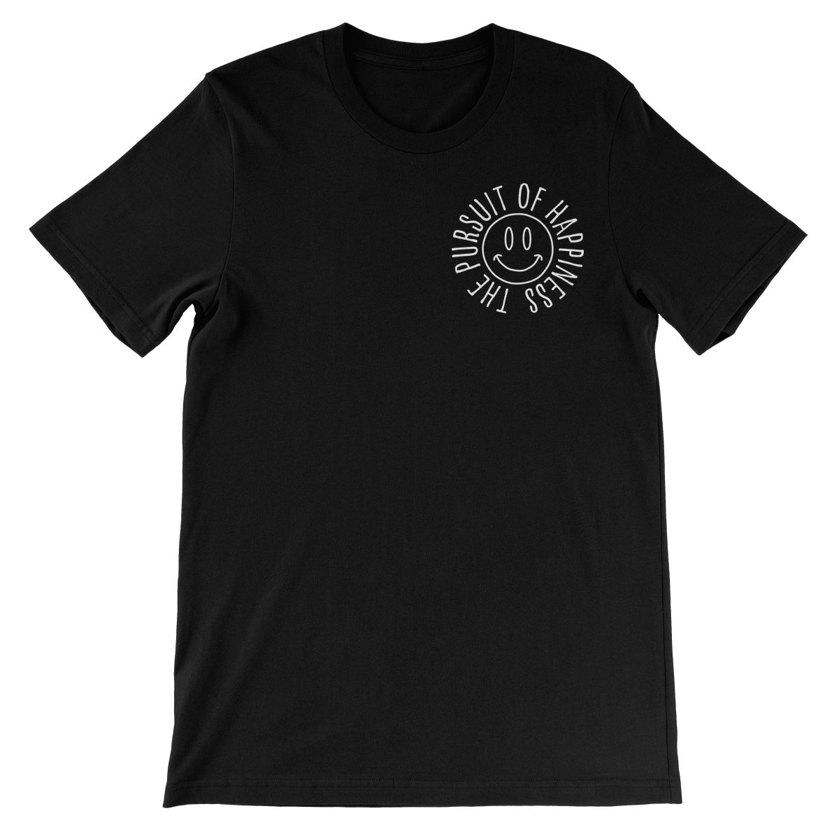 Your story harrogate unisex crew neck T-shirt, short sleeves with the pursuit of happiness design.