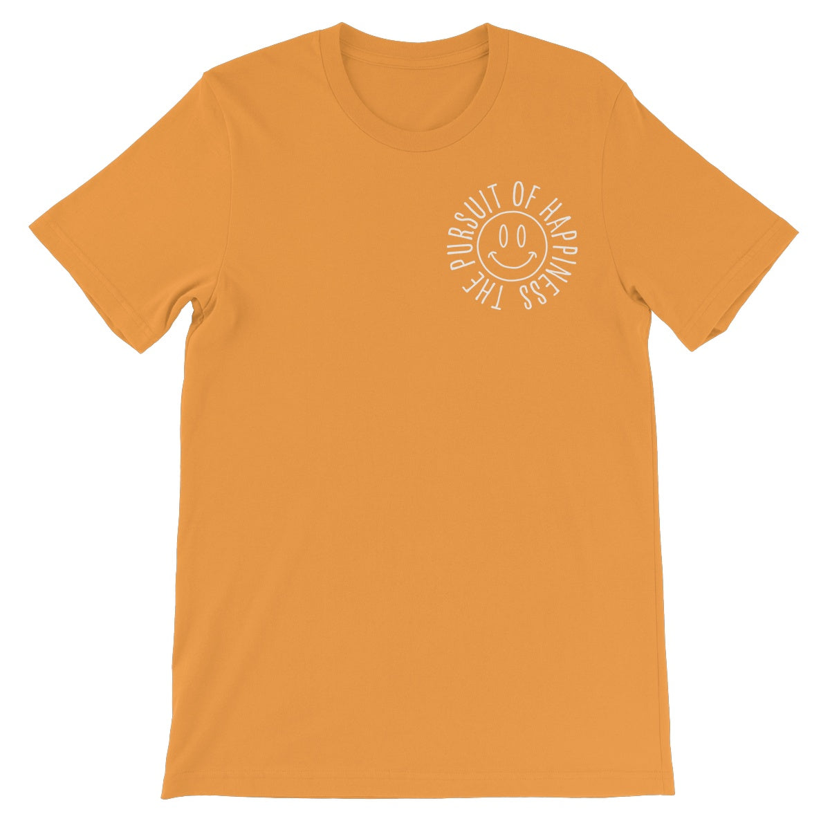 Your story harrogate unisex crew neck T-shirt, short sleeves with the pursuit of happiness design.